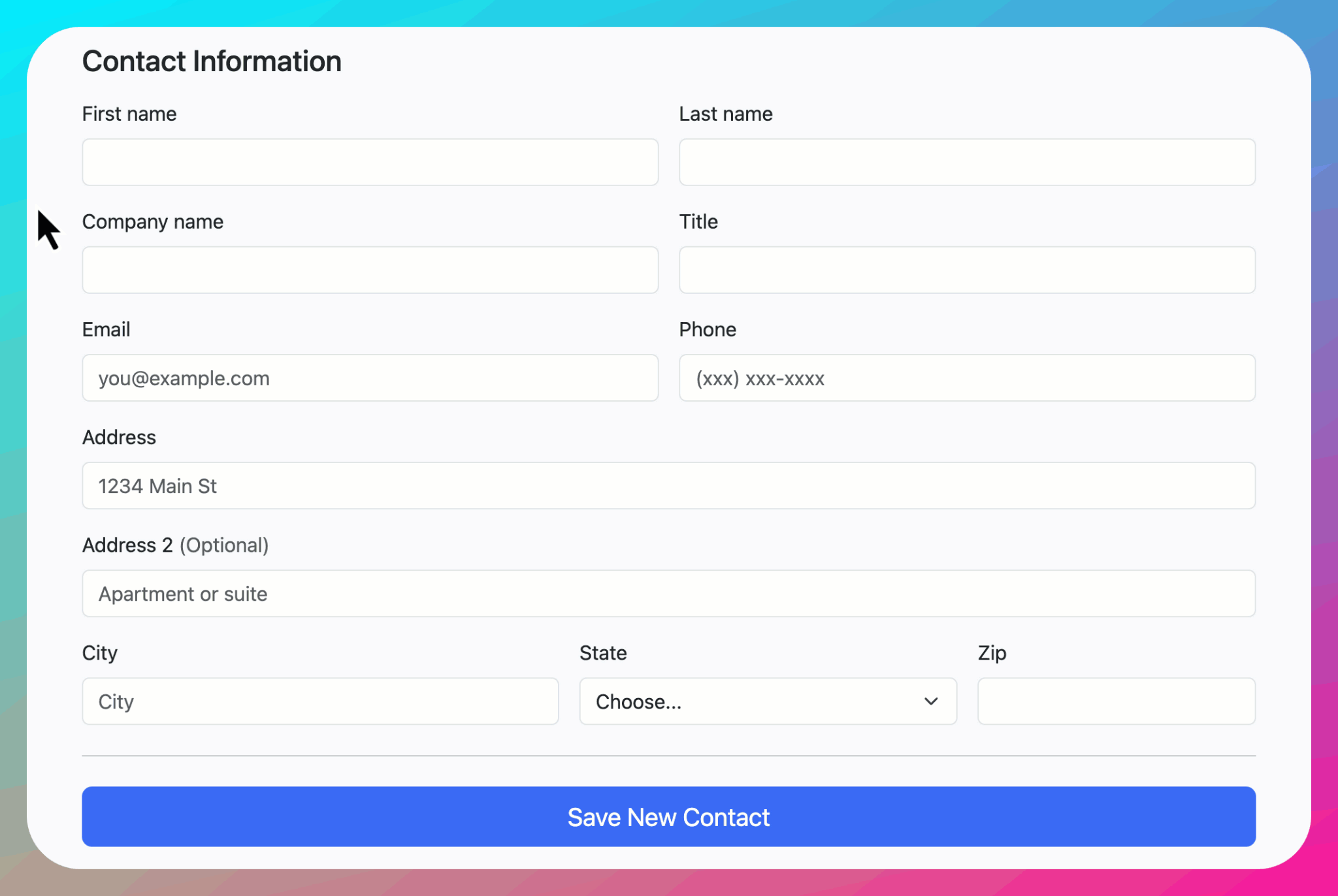 Contact Demo